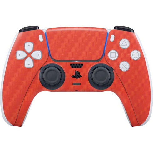 Red Carbon Fiber Specialty Material PS5 Controller Skin